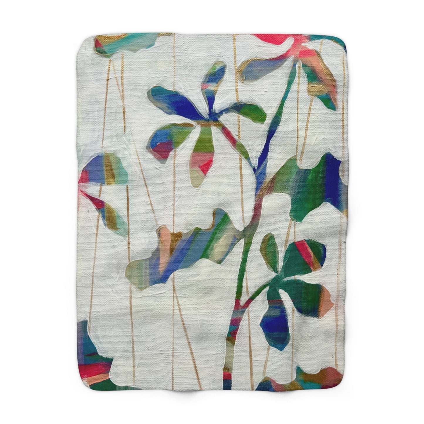 Groovy Leaves Sherpa Blanket