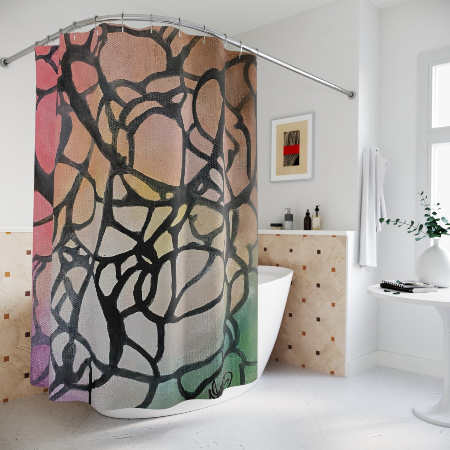 Inky Webs Shower Curtain