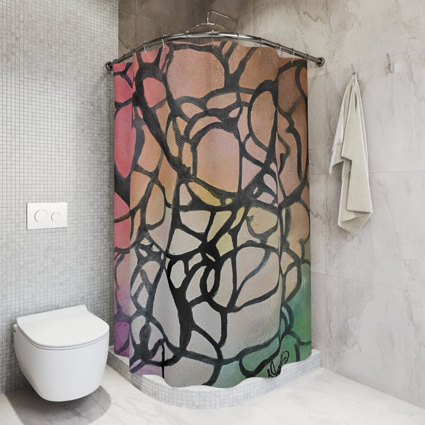 Inky Webs Shower Curtain