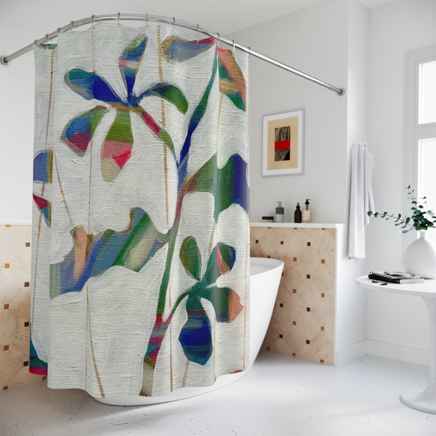 Groovy Leaves Shower Curtain